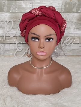 2 Piece Turban Cap