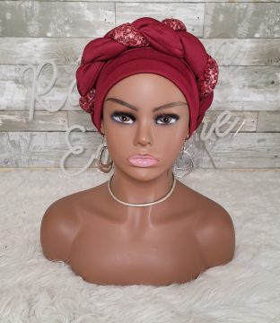 2 Piece Turban Cap