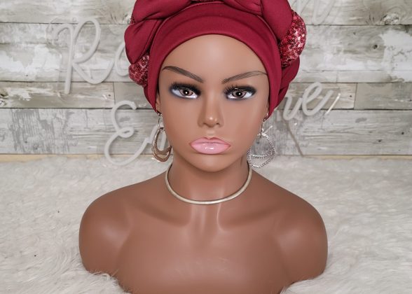 2 Piece Turban Cap