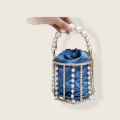 Women Luxury Handmade Diamond Beaded Bucket Purses