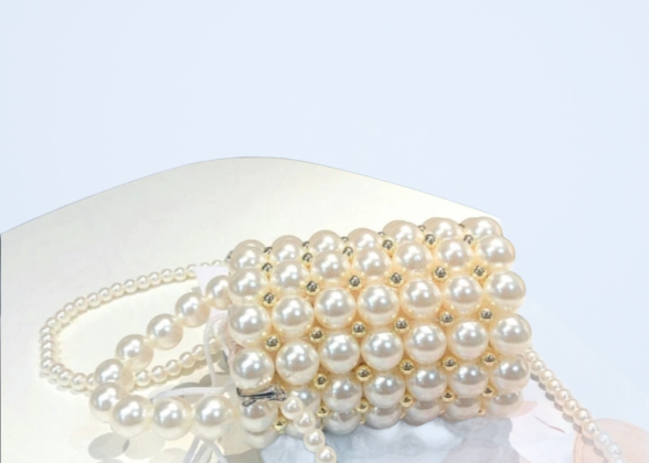 Luxury Pearl Bucket Bag