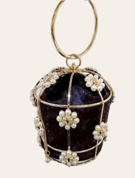 Women’s Fashion Handmade Gold Bucket Purse