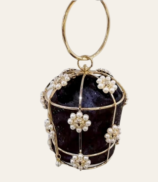 Women’s Fashion Handmade Gold Bucket Purse