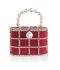 Pearl Beaded Metallic Cage Handbag