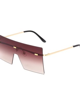 Oversized Rimless Fashion Sunglasses