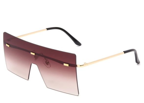 Oversized Rimless Fashion Sunglasses