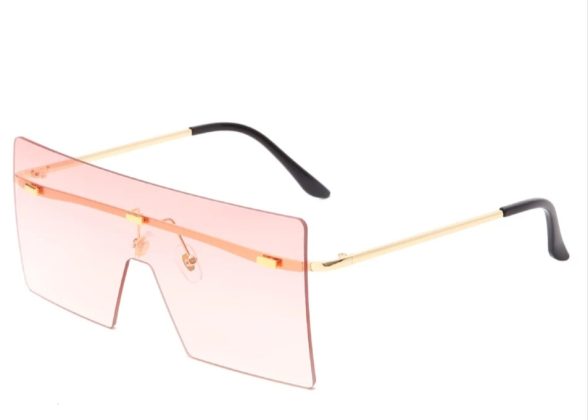 Oversized Rimless Fashion Sunglasses